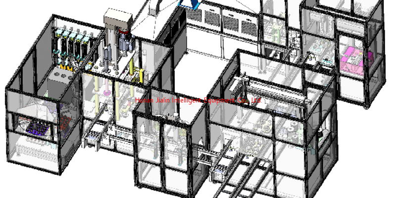 EV motor rotor production line